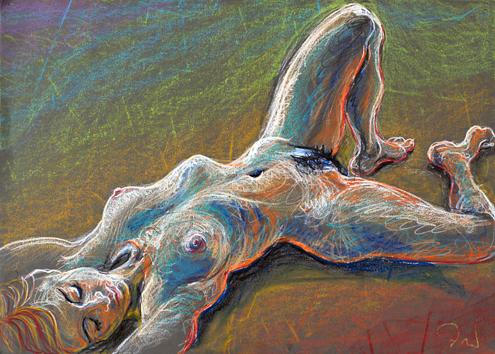 Reclining Izaskun, 2009, by Fred Hatt