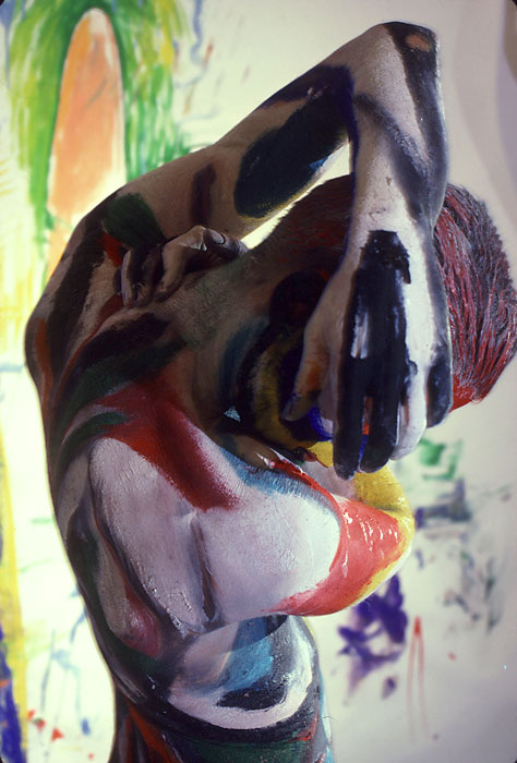 Sinew 17, 1992. Bodypaint and photo by Fred Hatt.