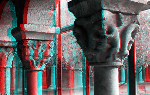 Columns, 1993, stereo photo by Fred Hatt