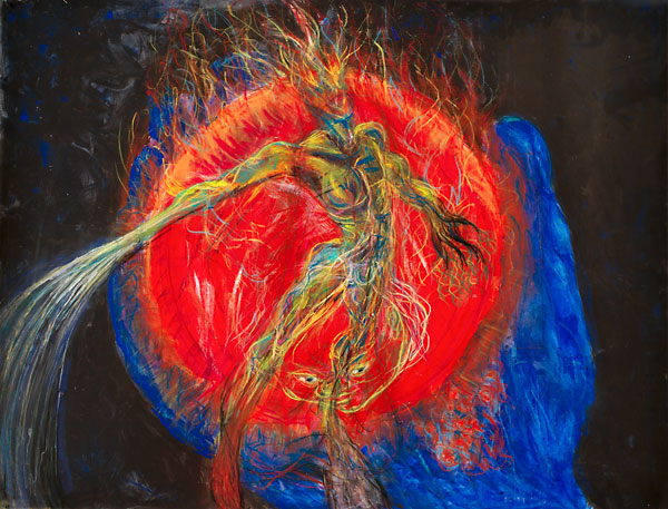 Deity, 1989, painting by Fred Hatt