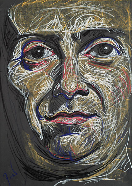 fredhatt-2005-christophe-triumphant-face Triumphant face, 2005, by Fred Hatt