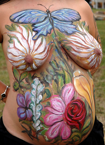 Garden, 2007, bodypaint and photo by Fred Hatt