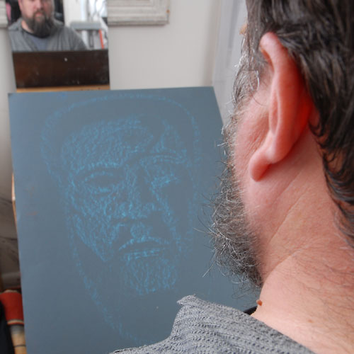 fredhatt-2009-self-0130 Self, 2009, by Fred Hatt, in progress at 1:30