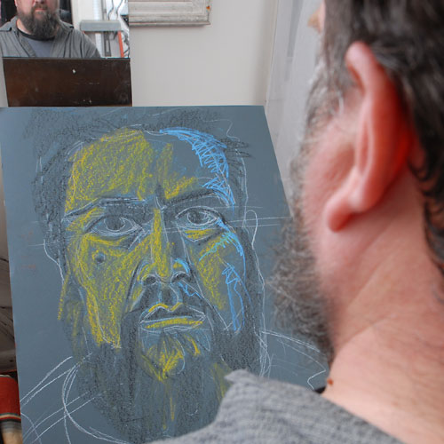 fredhatt-2009-self-1130 Self, 2009, by Fred Hatt, in progress at 11:30