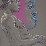 Corey Two Profiles, 2009, by Fred Hatt