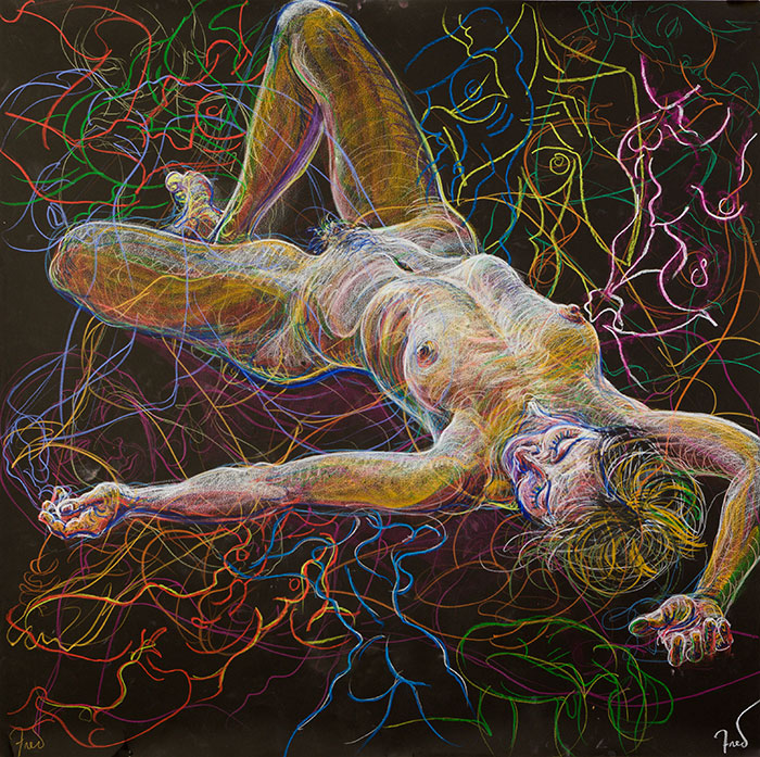 Cool Down, 2003, 60" x 60", by Fred Hatt