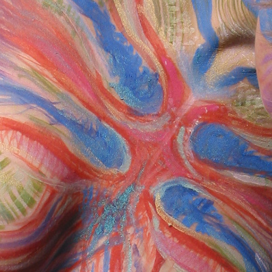 Cathexis (detail), 2002, body painting and photo by Fred Hatt